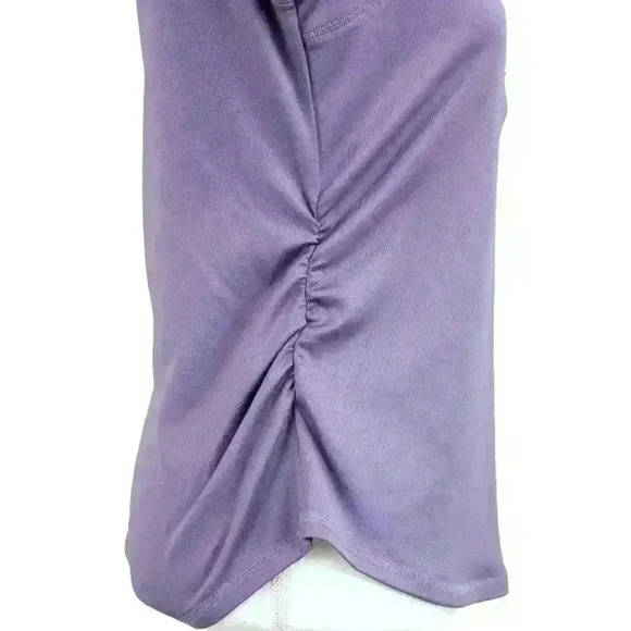 Lija Half Zip Lavender Purple Pullover w/Ruched Sides Size Small - Picture 3 of 8